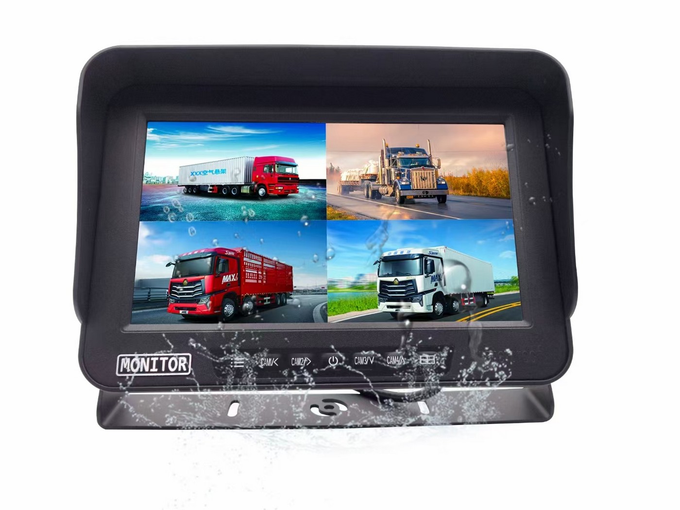 Waterproof 10 inch monitor for reversing car truck van cameras