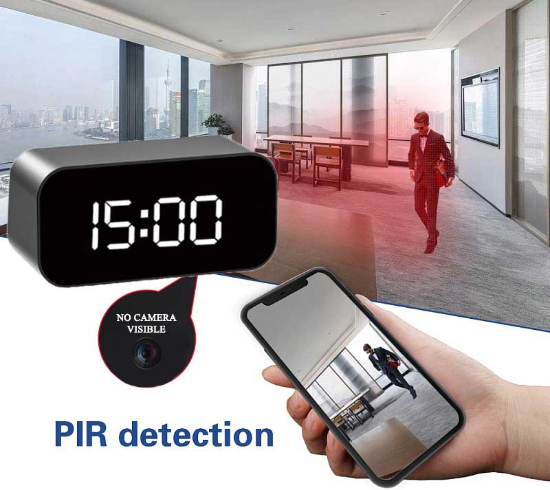 alarm clock night camera spy hidden clock camera