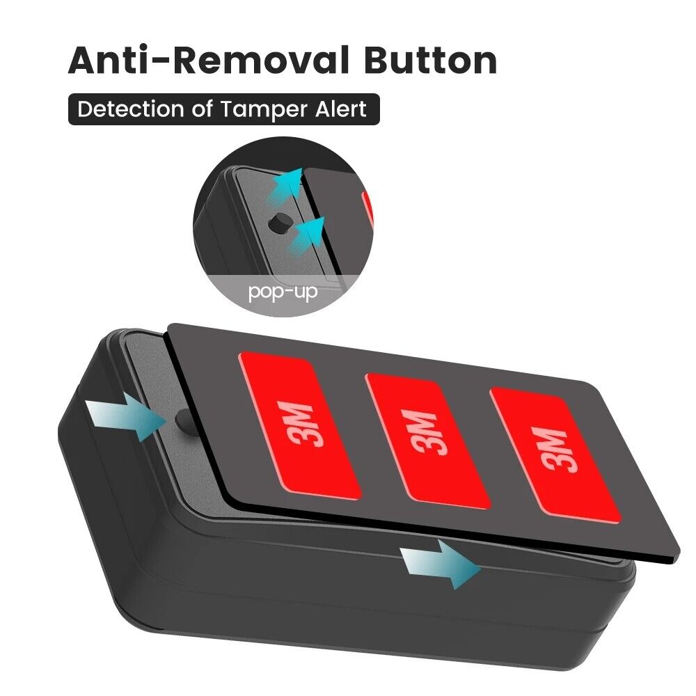 tamper alert warning about the disassembly of the gps tracker