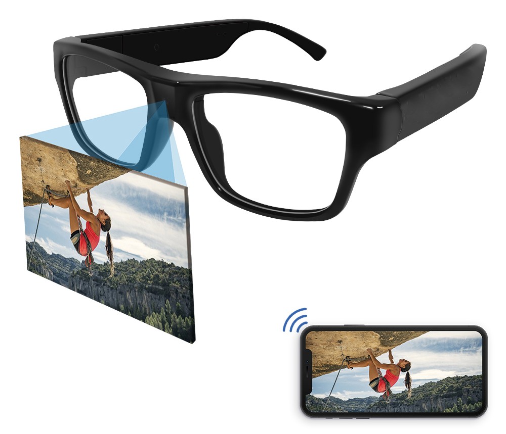 spy glasses with camera - wifi for mobile via hotspot