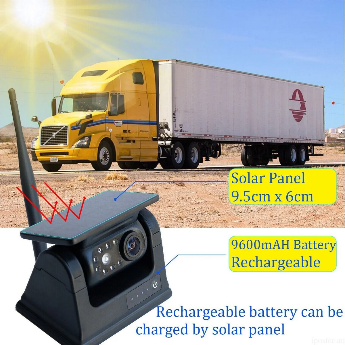 solar camera for trucks magnetic wifi wireless