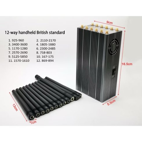 Wiretapping / Wifi / mobile signal jammer 3g 4g 5g - up to 20 meters