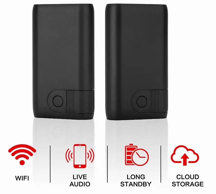 WIFI audio recorder in power bank - live audio transmission via APP